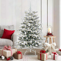 Albero di Natale Artificiale con Rami Pieghevoli Bianco 150 cm 3395634