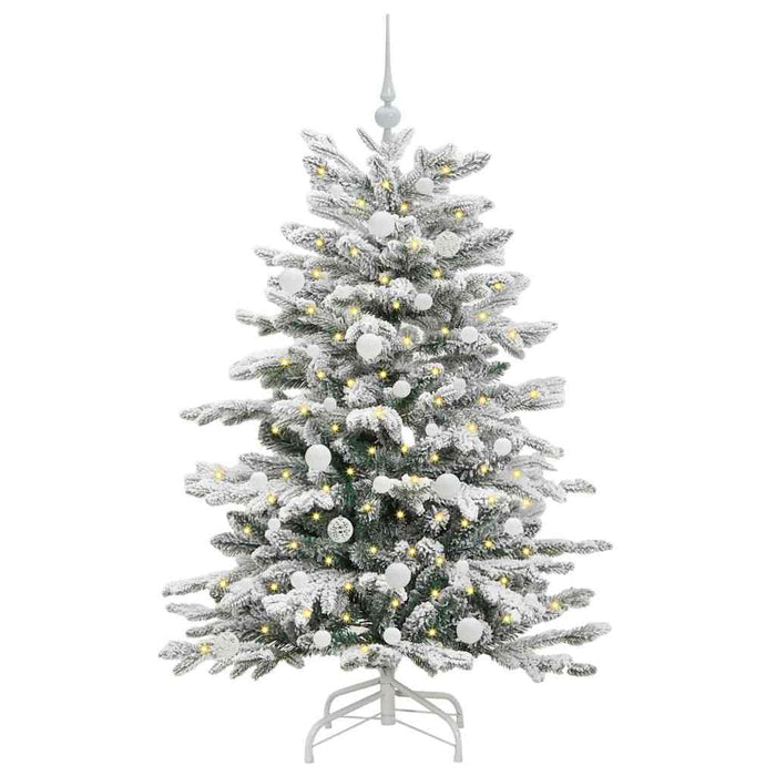 Albero di Natale Artificiale-Albero Natalizio con Rami Pieghevoli Bianco 150 cm 705598