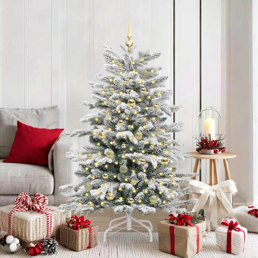 Albero di Natale Artificiale con Rami Pieghevoli Bianco 150 cm 3395635