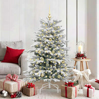 Albero di Natale Artificiale con Rami Pieghevoli Bianco 150 cm 3395635