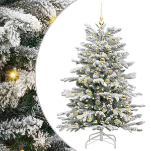 Albero di Natale Artificiale-Albero Natalizio con Rami Pieghevoli Bianco 150 cm 164817