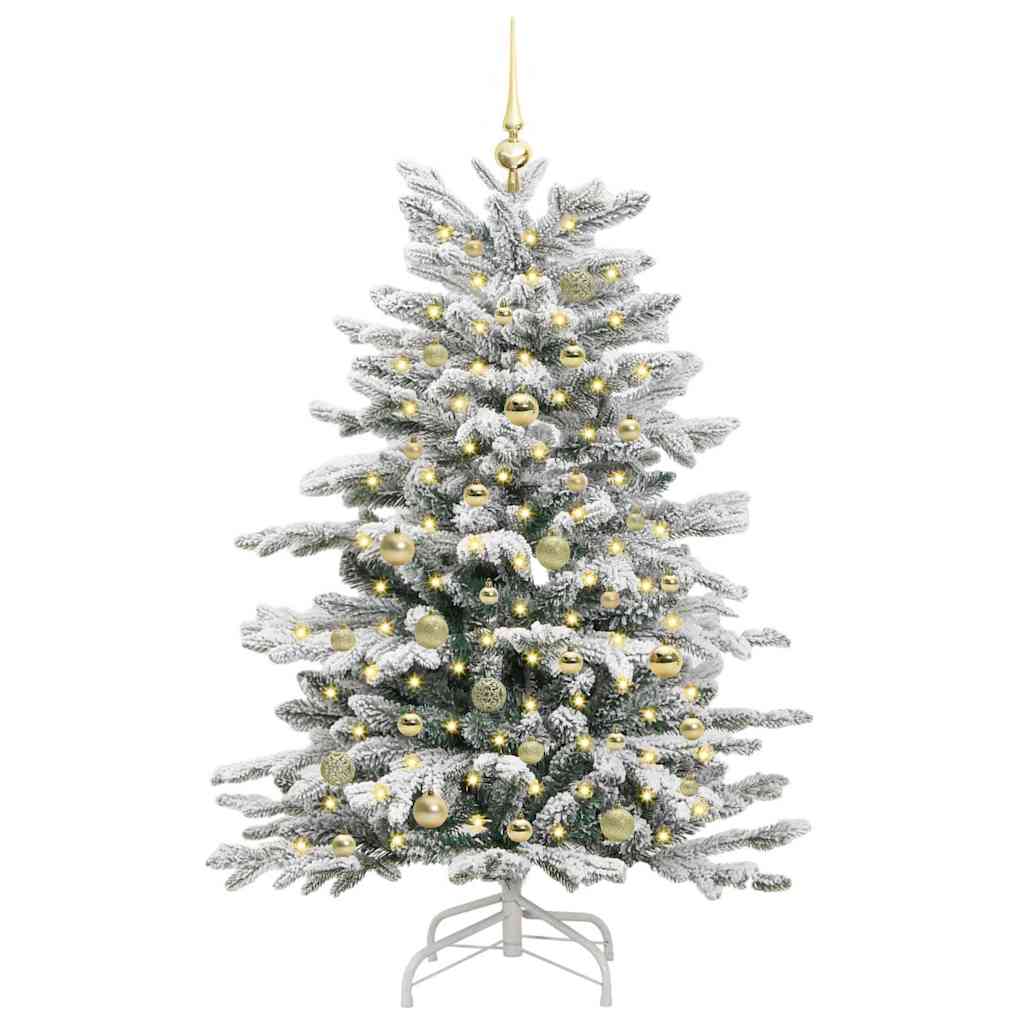 Albero di Natale Artificiale-Albero Natalizio con Rami Pieghevoli Bianco 150 cm 164817