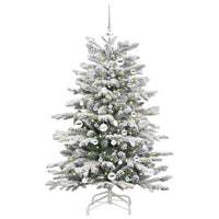 Albero di Natale Artificiale-Albero Natalizio con Rami Pieghevoli Bianco 150 cm 450200