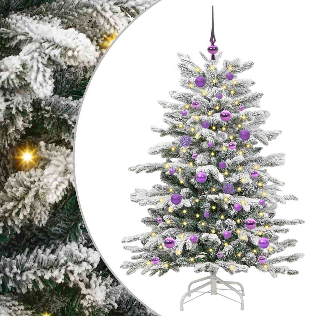 Albero di Natale Artificiale con Rami Pieghevoli Bianco 150 cm 3395637