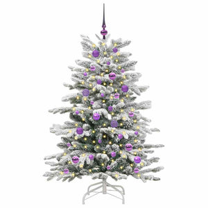 Albero di Natale Artificiale-Albero Natalizio con Rami Pieghevoli Bianco 150 cm 694571