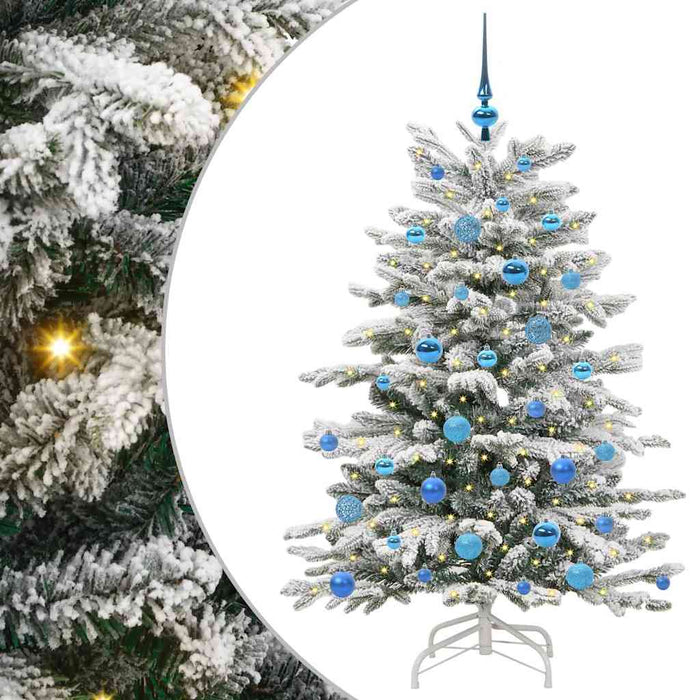 Albero di Natale Artificiale-Albero Natalizio con Rami Pieghevoli Bianco 150 cm 598401