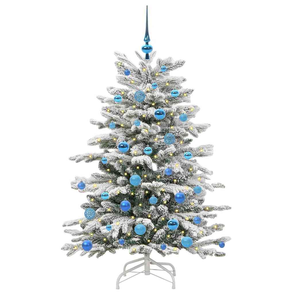 Albero di Natale Artificiale-Albero Natalizio con Rami Pieghevoli Bianco 150 cm 598401
