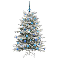 Albero di Natale Artificiale-Albero Natalizio con Rami Pieghevoli Bianco 150 cm 598401