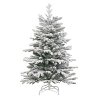 Albero di Natale Artificiale-Albero Natalizio con Rami Pieghevoli Bianco 150 cm 598401