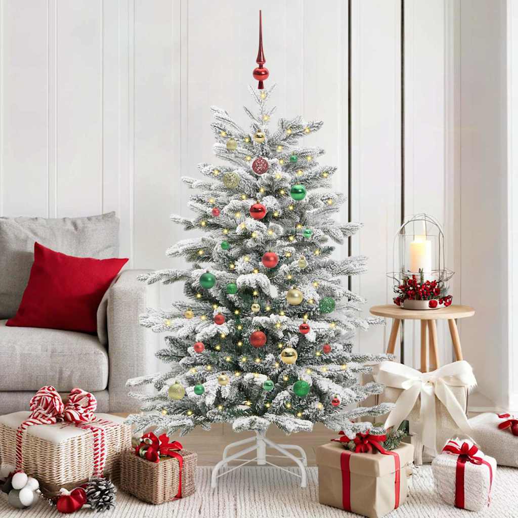 Albero di Natale Artificiale con Rami Pieghevoli Bianco 150 cm 3395639