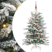 Albero di Natale Artificiale-Albero Natalizio con Rami Pieghevoli Bianco 150 cm 142058