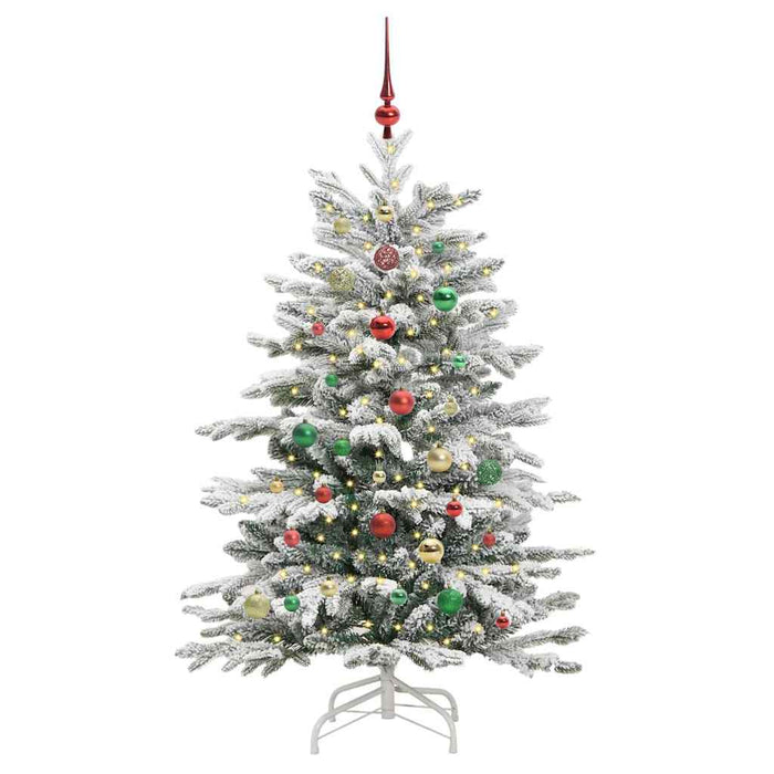 Albero di Natale Artificiale-Albero Natalizio con Rami Pieghevoli Bianco 150 cm 142058