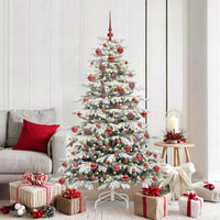Albero di Natale Artificiale con Rami Pieghevoli Bianco 180 cm 3395640