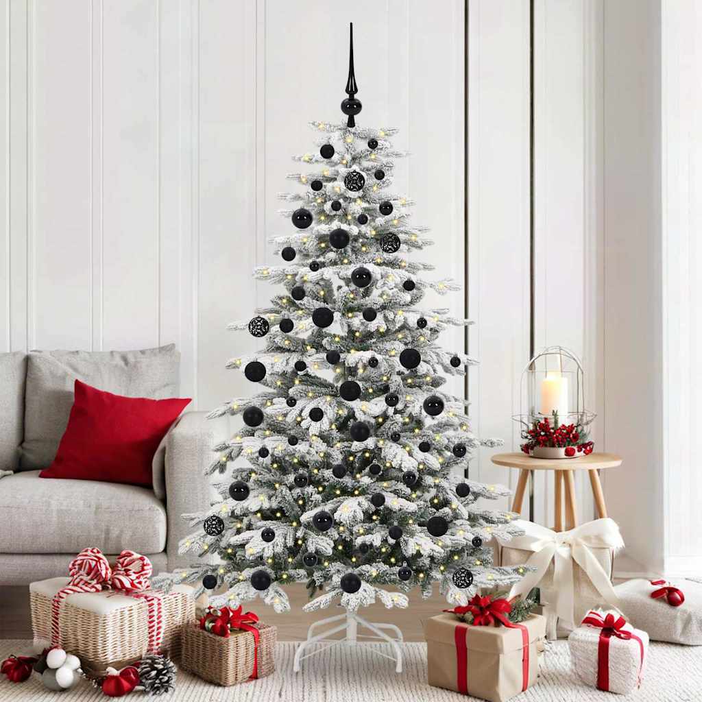 Albero di Natale Artificiale con Rami Pieghevoli Bianco 180 cm 3395641