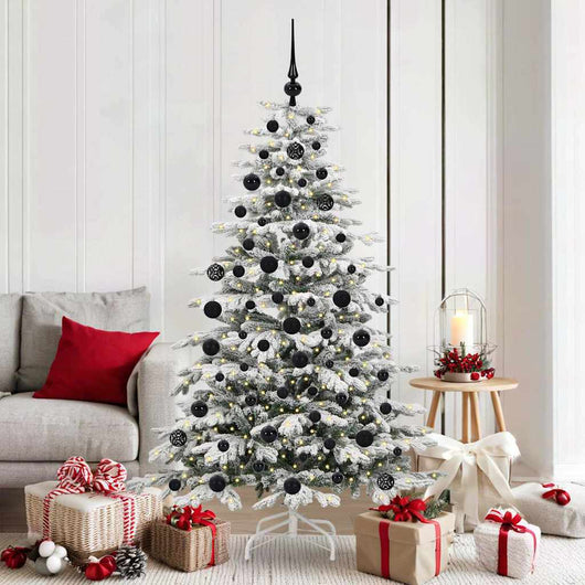 Albero di Natale Artificiale con Rami Pieghevoli Bianco 180 cm 3395641