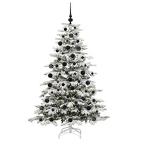 Albero di Natale Artificiale-Albero Natalizio con Rami Pieghevoli Bianco 180 cm 300262