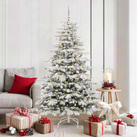 Albero di Natale Artificiale con Rami Pieghevoli Bianco 180 cm 3395642