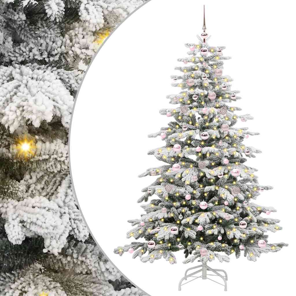 Albero di Natale Artificiale con Rami Pieghevoli Bianco 180 cm 3395642