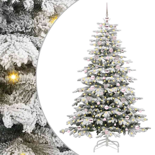 Albero di Natale Artificiale con Rami Pieghevoli Bianco 180 cm 3395642