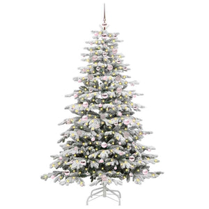 Albero di Natale Artificiale-Albero Natalizio con Rami Pieghevoli Bianco 180 cm 272532