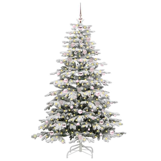 Albero di Natale Artificiale-Albero Natalizio con Rami Pieghevoli Bianco 180 cm 272532