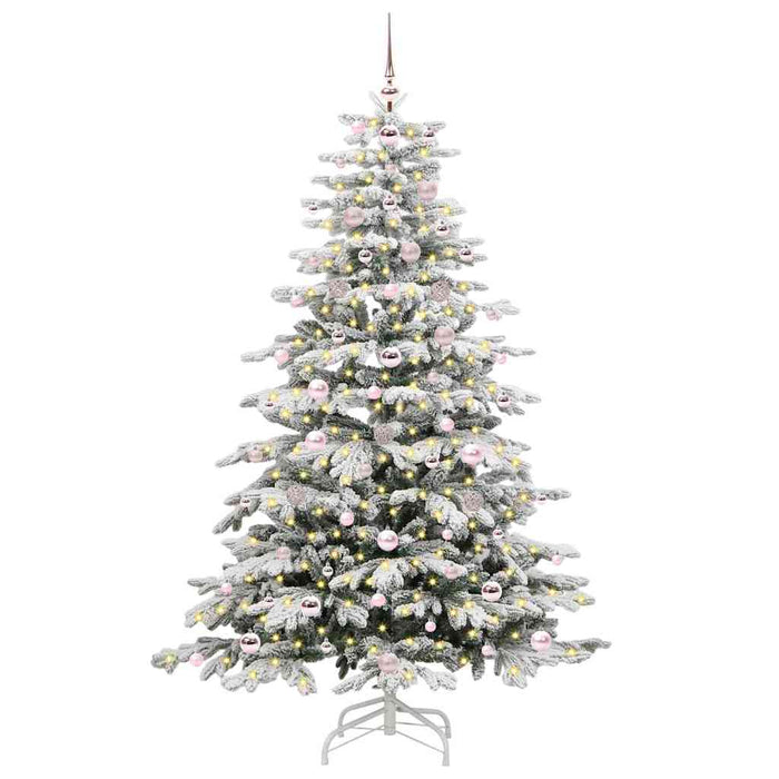 Albero di Natale Artificiale-Albero Natalizio con Rami Pieghevoli Bianco 180 cm 272532