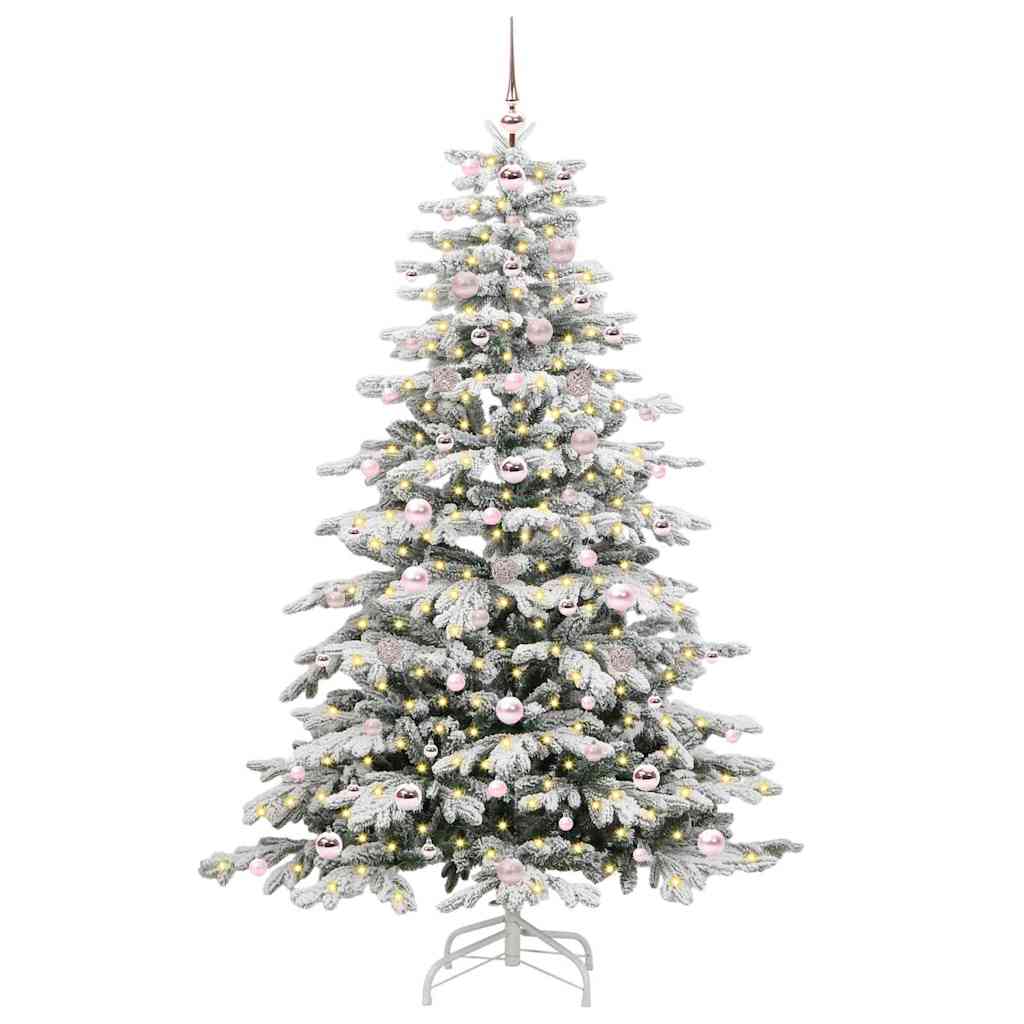 Albero di Natale Artificiale con Rami Pieghevoli Bianco 180 cm 3395642