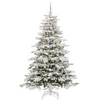 Albero di Natale Artificiale con Rami Pieghevoli Bianco 180 cm 3395642