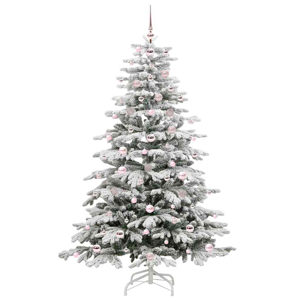 Albero di Natale Artificiale con Rami Pieghevoli Bianco 180 cm 3395642