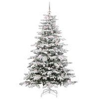 Albero di Natale Artificiale con Rami Pieghevoli Bianco 180 cm 3395642