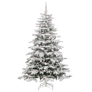 Albero di Natale Artificiale con Rami Pieghevoli Bianco 180 cm 3395642