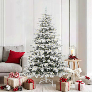 Albero di Natale Artificiale con Rami Pieghevoli Bianco 180 cm 3395643