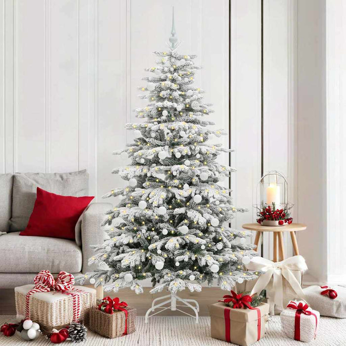 Albero di Natale Artificiale con Rami Pieghevoli Bianco 180 cm 3395643