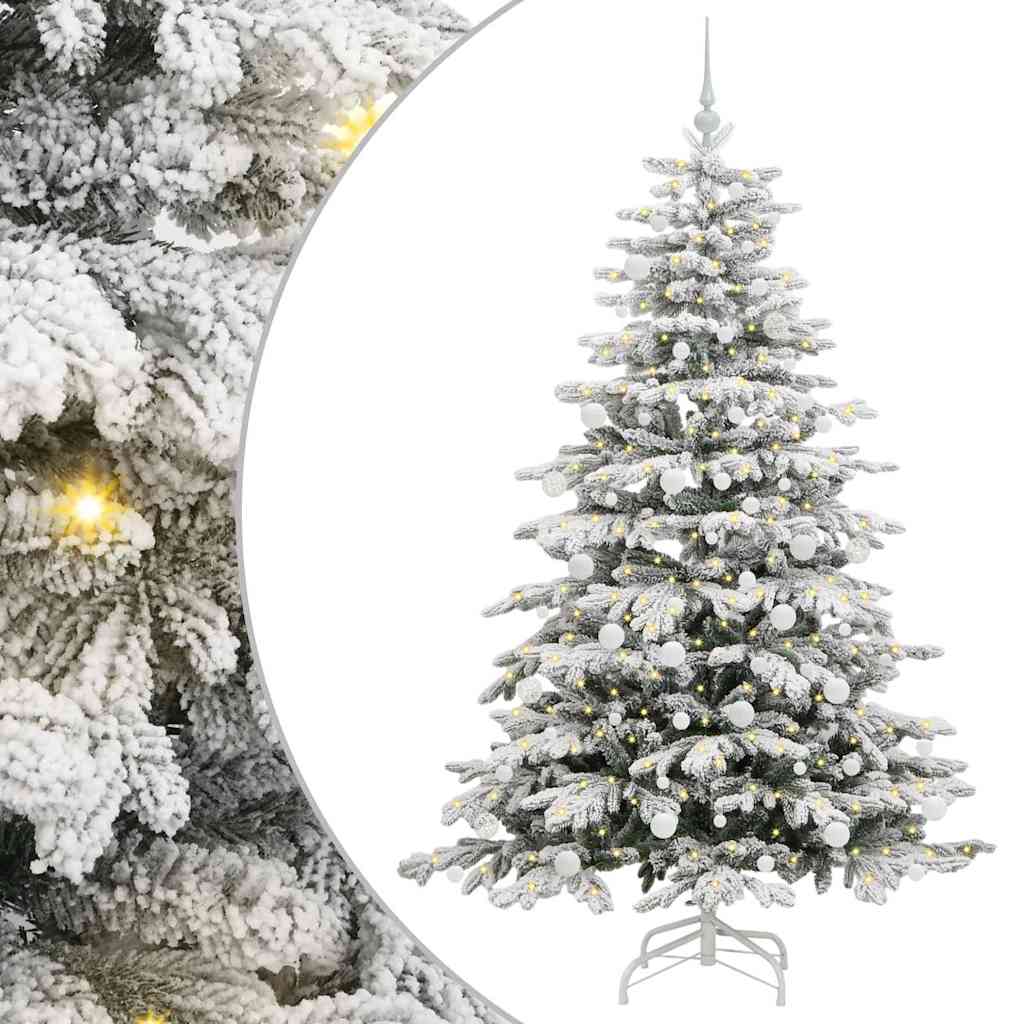 Albero di Natale Artificiale con Rami Pieghevoli Bianco 180 cm 3395643