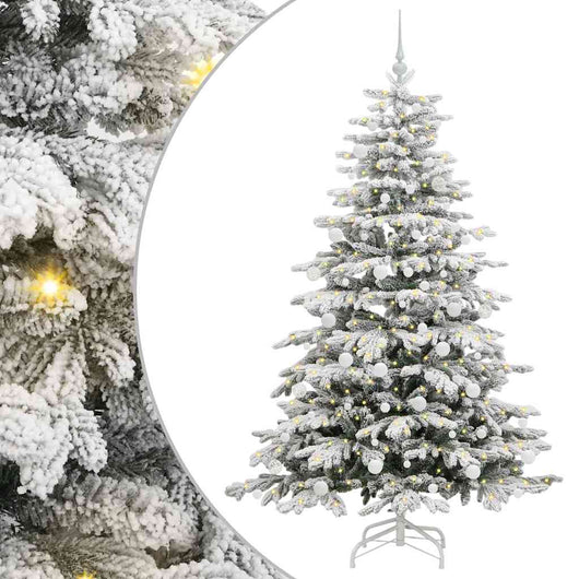 Albero di Natale Artificiale con Rami Pieghevoli Bianco 180 cm 3395643