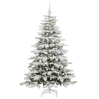 Albero di Natale Artificiale-Albero Natalizio con Rami Pieghevoli Bianco 180 cm 369576