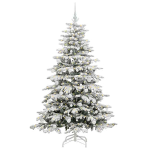 Albero di Natale Artificiale-Albero Natalizio con Rami Pieghevoli Bianco 180 cm 369576