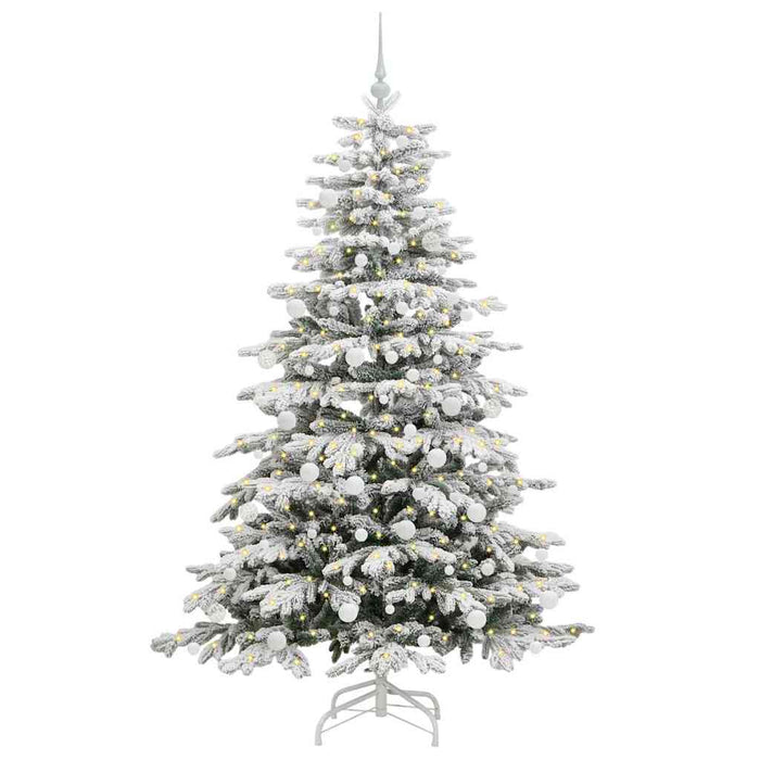 Albero di Natale Artificiale con Rami Pieghevoli Bianco 180 cm 3395643