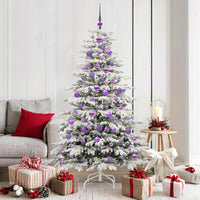 Albero di Natale Artificiale con Rami Pieghevoli Bianco 180 cm 3395646