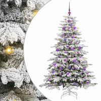 Albero di Natale Artificiale con Rami Pieghevoli Bianco 180 cm 3395646