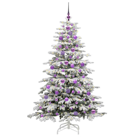 Albero di Natale Artificiale-Albero Natalizio con Rami Pieghevoli Bianco 180 cm 496458