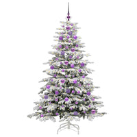 Albero di Natale Artificiale con Rami Pieghevoli Bianco 180 cm 3395646