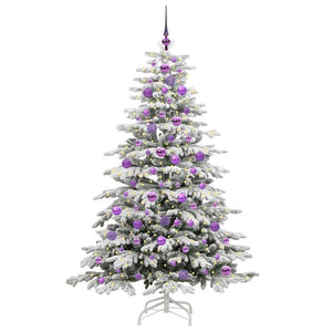Albero di Natale Artificiale con Rami Pieghevoli Bianco 180 cm 3395646