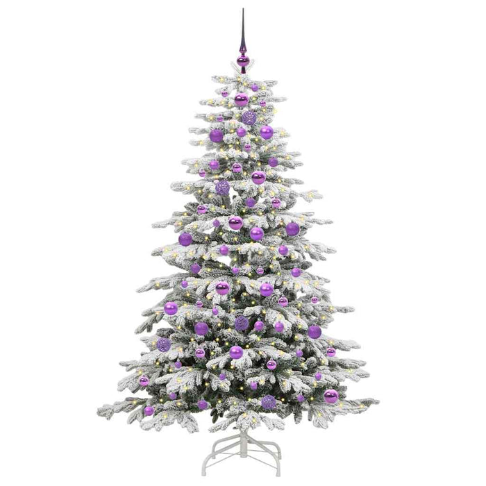 Albero di Natale Artificiale con Rami Pieghevoli Bianco 180 cm 3395646