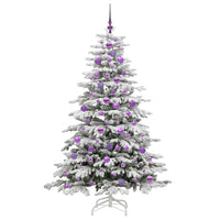 Albero di Natale Artificiale con Rami Pieghevoli Bianco 180 cm 3395646
