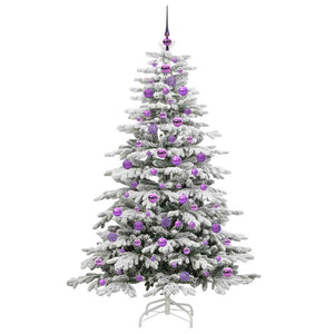 Albero di Natale Artificiale con Rami Pieghevoli Bianco 180 cm 3395646