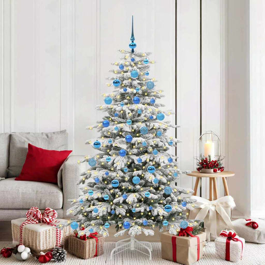 Albero di Natale Artificiale con Rami Pieghevoli Bianco 180 cm 3395647