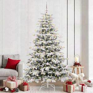 Albero di Natale Artificiale con Rami Pieghevoli Bianco 240 cm 3395660