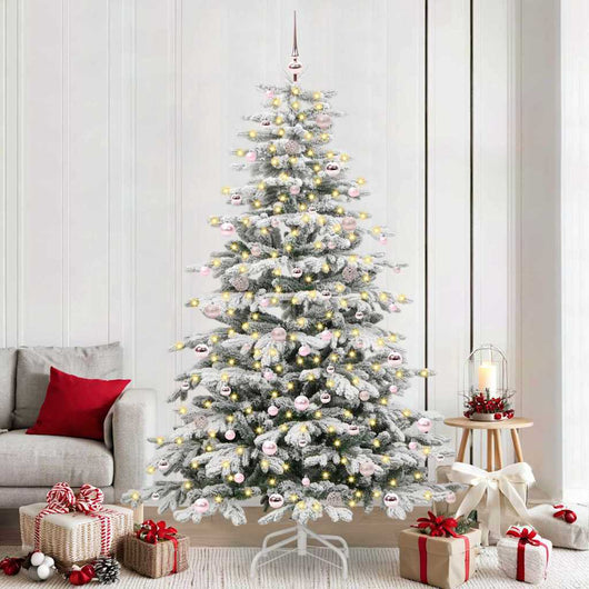 Albero di Natale Artificiale con Rami Pieghevoli Bianco 240 cm 3395660