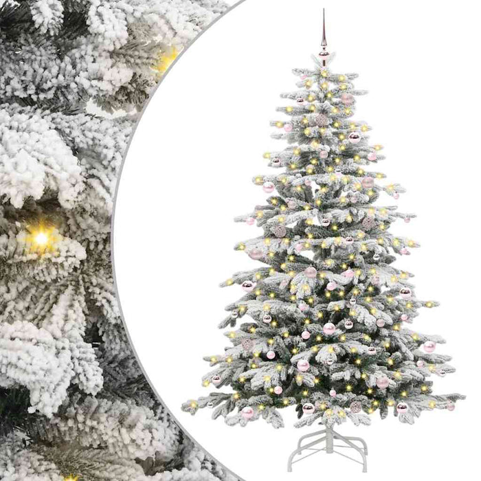 Albero di Natale Artificiale con Rami Pieghevoli Bianco 240 cm 3395660